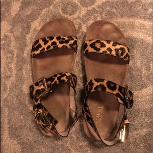 Michael-Michael Kors Animal Print Sandals